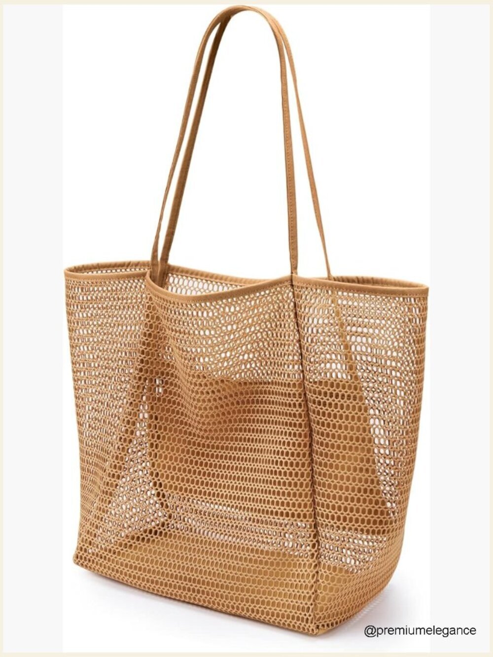 Nylon Mesh Tote Bag Foldable 23L Beach Shoulder Hobo Bag